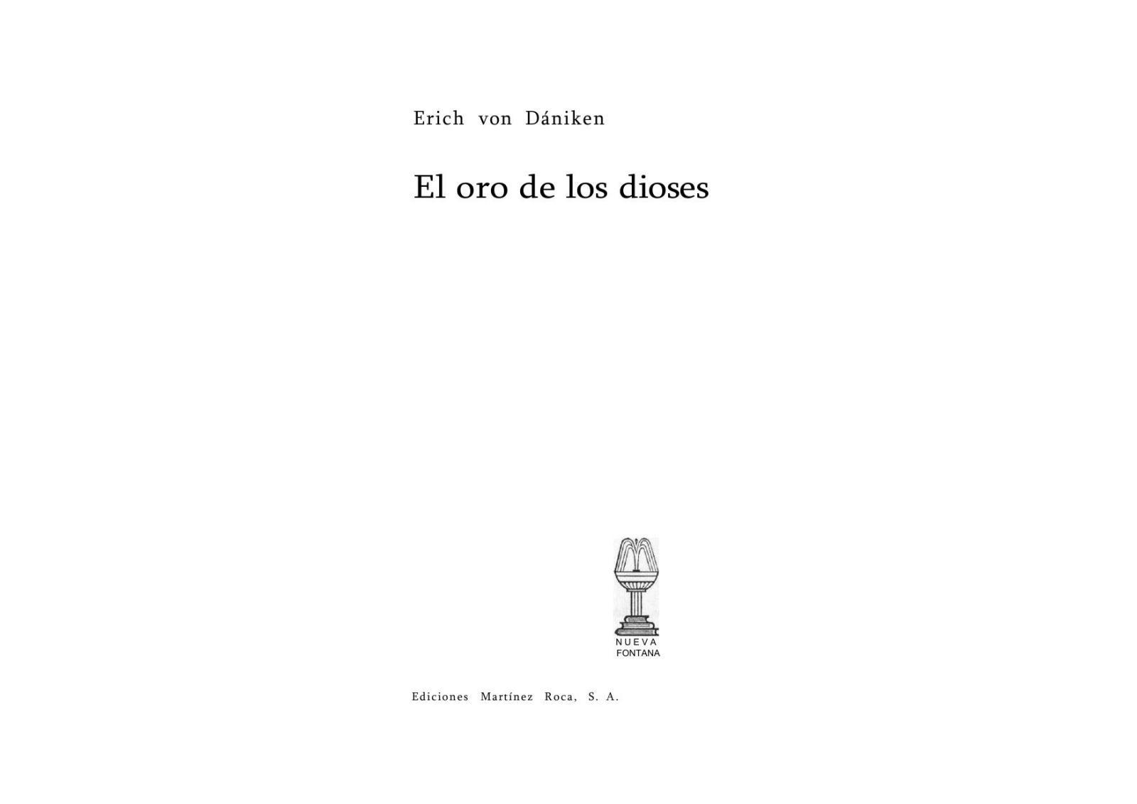 Portada de El oro de los diosess